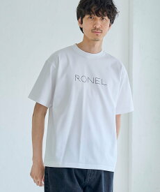 【SALE／41%OFF】RONEL ポンチロゴプリントTシャツ コーエン トップス カットソー・Tシャツ ブラック ホワイト