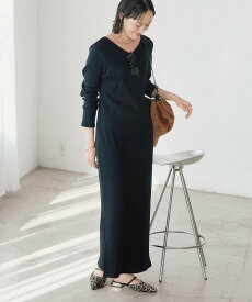 RIVE DROITE 【全骨格細見え】NEW2WAYロングリブワンピース リヴドロワ ワンピース・ドレス その他のワンピース・ドレス ブラウン ブラック グレー【送料無料】