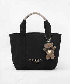 TOCCA 【ぬいぐるみチャーム付き】TOCCA AMICO CANVAS TOTE キャンバストート トッカ バッグ トートバッグ ブラック ホワイト ピンク ベージュ【送料無料】