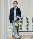 【MARY QUANT*VIS】フリルカラーペプラムシャツブラウス