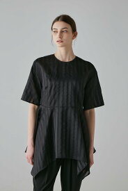 【SALE／50%OFF】ADORE ◆オーガンザストライプブラウス アドーア トップス シャツ・ブラウス ブラック ホワイト【送料無料】