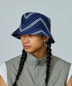 【SALE／60%OFF】KANGOL KANGOL DIAGONAL STRIPES BUCKET オーバーライド 帽子 ハット ネイビー【送料無料】