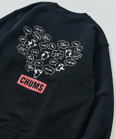 【SALE／20%OFF】CHUMS CHUMS×FREAK'S STORE/チャムス 別注 ランダムブービーバード バックプリント クルーネックスウェット/ハートモチーフ【限定展開】 フリークスストア トップス スウェット・トレーナー ブラウン グレー ブラック ネイビー【送料無料】