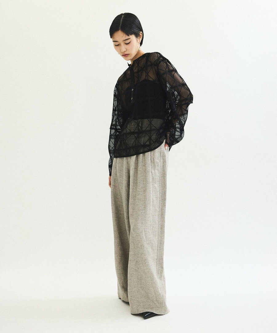 【SALE/70%OFF】ADAM ET ROPE' FEMME スクエアレースプルオーバー アダムエロペ トップス カットソー・Tシャツ ベージュ ブラック レッド【送料無料】 - メイン画像 9