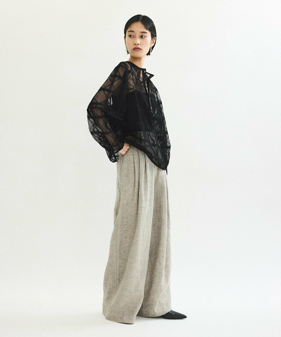 【SALE/70%OFF】ADAM ET ROPE' FEMME スクエアレースプルオーバー アダムエロペ トップス カットソー・Tシャツ ベージュ ブラック レッド【送料無料】 - メイン画像 10