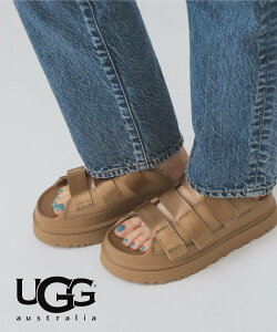 Ray BEAMS UGG(R) / GoldenGlow Slide �r�[���X �E�C���� �V���[�Y�E�C �T���_�� �u���b�N�y���������z