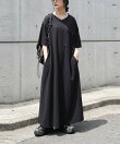 【antiqua】【アンティカ】ロング Vネック ワンピース レディース NA-00540