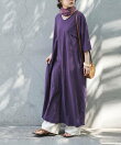 【antiqua】【アンティカ】ロング Vネック ワンピース レディース NA-00540