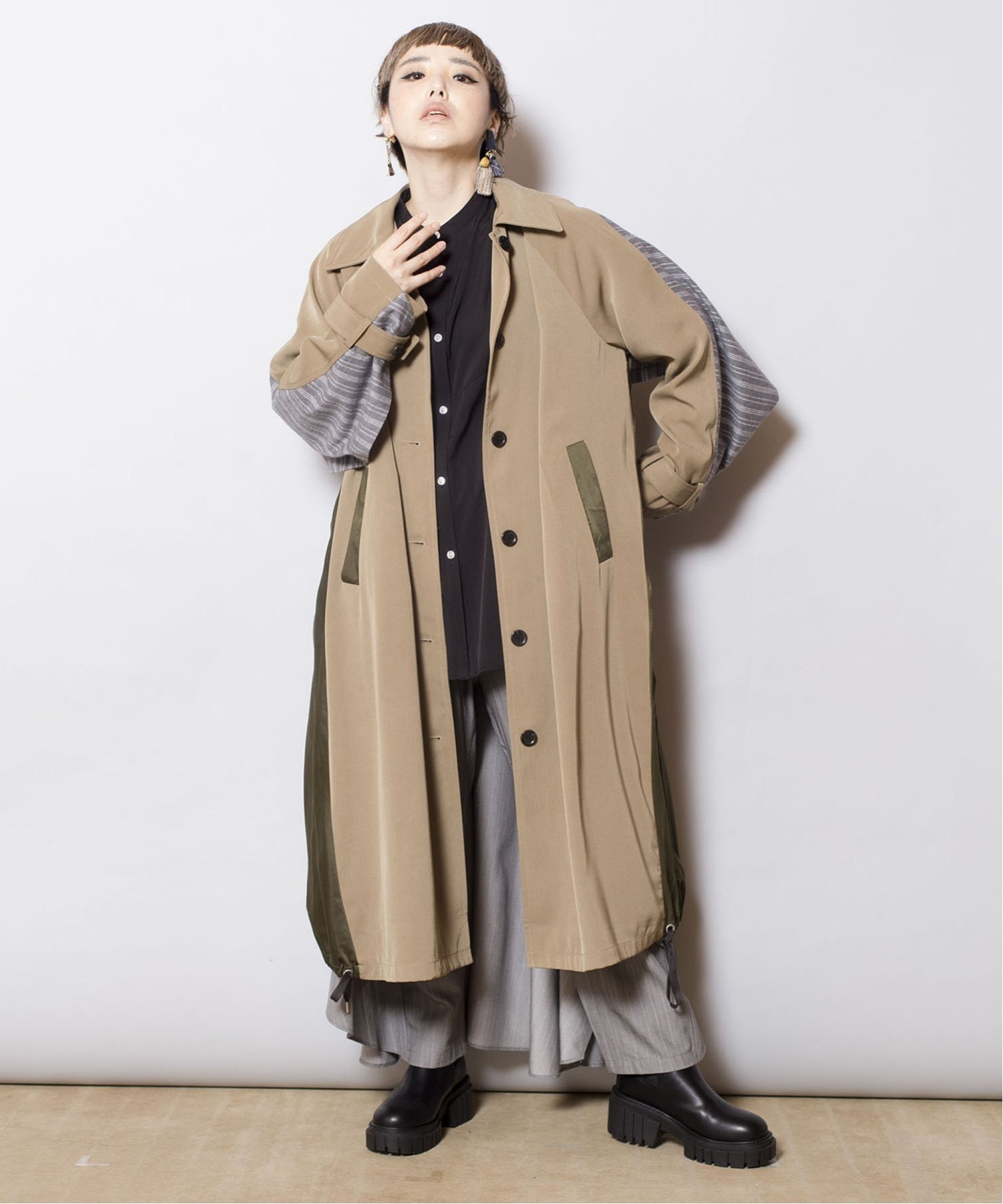 OSMOSIS｜バックレイヤードコート | Rakuten Fashion(楽天ファッション
