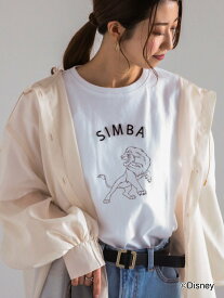 Te chichi 【Disney】ライオンキング /刺繍&プリントT(シンバ) テチチ トップス カットソー・Tシャツ ホワイト【送料無料】