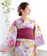 KYOETSU 浴衣 女の子 子供 3点セット( 浴衣 + 帯 + 下駄 ) レトロC キョウエツ 着物・浴衣・和装小物 浴…
