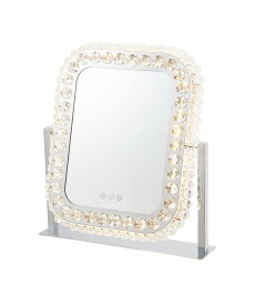 Francfranc ブリエ ハリウッドミラー スクエア 3 調光 調色 ライト付 メイク用 フランフラン インテリア・生活雑貨 鏡・ミラー【送料無料】