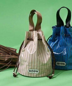 【SALE／55%OFF】OUTDOOR PRODUCTS 別注 2WAY ストライプ巾着バッグ フリークスストア バッグ ショルダーバッグ ブラウン ブルー ベージュ