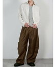 【Chikashitsu +】pigment cut off shirt / クロップド 長袖 シャツ