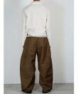 【Chikashitsu +】pigment cut off shirt / クロップド 長袖 シャツ