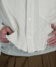 【Chikashitsu +】pigment cut off shirt / クロップド 長袖 シャツ