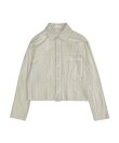 【Chikashitsu +】pigment cut off shirt / クロップド 長袖 シャツ