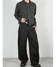 【Chikashitsu +】pigment cut off shirt / クロップド 長袖 シャツ