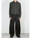【Chikashitsu +】pigment cut off shirt / クロップド 長袖 シャツ