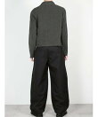 【Chikashitsu +】pigment cut off shirt / クロップド 長袖 シャツ