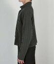 【Chikashitsu +】pigment cut off shirt / クロップド 長袖 シャツ