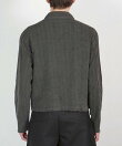 【Chikashitsu +】pigment cut off shirt / クロップド 長袖 シャツ