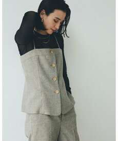 【SALE／70%OFF】UNITED ARROWS green label relaxing ＜SEASONAL COLLECTION＞リオペル ビスチェ ユナイテッドアローズ アウトレット トップス シャツ・ブラウス グレー ベージュ【送料無料】