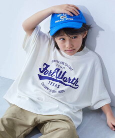 devirock 綿100% デビラボ スーパーBIGシルエット プリント半袖Tシャツ 子供服 キッズ 26SS デビロック トップス カットソー・Tシャツ グレー ブラック ホワイト