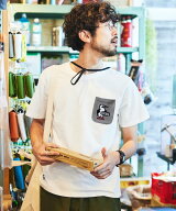 CHUMS 限定展開 CHUMS×FREAK'S STORE フリークスストア トップス カットソー・Tシャツ ベージュ ネイビ…