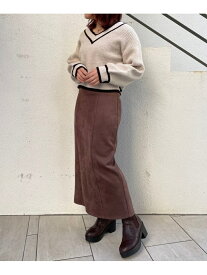 【SALE／40%OFF】MAJESTIC LEGON スエードライクIラインスカート マジェスティックレゴン スカート その他のスカート ホワイト ピンク ブラウン グレー ブラック