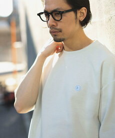 B:MING by BEAMS B:MING by BEAMS / ダブルフェイス ワッペン クルーネック Tシャツ ビーミング ライフストア バイ ビームス トップス カットソー・Tシャツ ホワイト ベージュ ネイビー【送料無料】