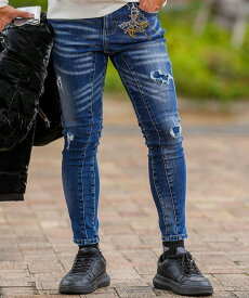 Retro Engine RTEG I/P Denim L/PT アダムスジャグラー パンツ ジーンズ・デニムパンツ ネイビー ブラック【送料無料】