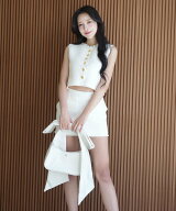 【SALE／30%OFF】eimy istoire SIGN BUTTON CROCHET SET UP エイミーイストワール スカート その他のスカ…