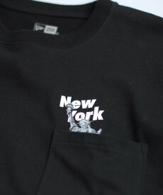 AVIREX 《AVIREX * NEW ERA》NEW ERA POCKET S/S T-SHIRT NEWYORK アヴィレックス トップス カットソー・Tシャツ ブラック ホワイト【送料無料】