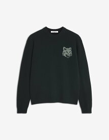 【SALE／40%OFF】Maison Kitsune Maison Kitsune/(M)FOX HEAD INTARSIA MERINO JUMPER メゾン キツネ トップス ニット グリーン ホワイト ブラック【送料無料】
