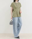 ウエストタックフレンチカットソーブラウス