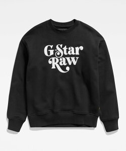 �ySALE�^40%OFF�zG-Star RAW �y�����V���b�v�zUNISEX FOXY BOXY SWEAT/�I�[�o�[�T�C�Y�O���t�B�b�N���S�X�E�F�b�g �W�[�X�^�[���D �g�b�v�X �X�E�F�b�g�E�g���[�i�[ �u���b�N�y���������z