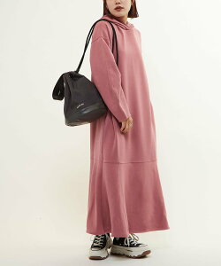 �ySALE�^50%OFF�zCONVERSE TOKYO WOMEN MERMAID LINE HOODIE DRESS �R���o�[�X�g�E�L���E �����s�[�X�E�h���X �����s�[�X �O���[ �s���N �u���b�N�y���������z