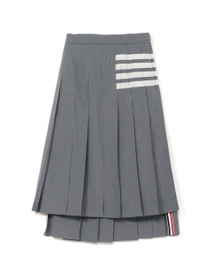 THOM BROWNE BELOW KNEE DROPPED BACK PLEATED SKIRT �g���u���E�� �X�J�[�g �~�f�B�A���X�J�[�g �O���[�y���������z