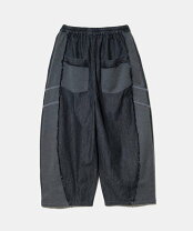 ダメージ加工 古着リメイクデニムパンツ 再構築デニム 七分丈 楽天市場 