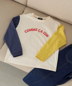 COMME CA ISM ロゴプリントTシャツ コムサイズム トップス カットソー・Tシャツ
