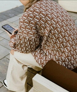 �ySALE�^20%OFF�zVANDY THE PINK �yVANDY THE PINK�zCOFFEE BROWN KNIT �l�o�[�}�C���h�U�G�b�N�X���[�^�`�J�V�c�v���X �g�b�v�X �j�b�g �u���E���y���������z