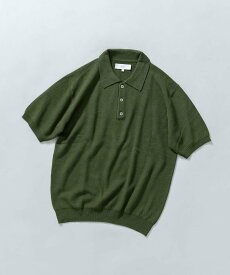 【SALE／20%OFF】URBAN RESEARCH ROSSO 『WEB限定』変形カノコ半袖ニットポロ アーバンリサーチロッソ トップス ポロシャツ ネイビー ブラック カーキグリーン【送料無料】