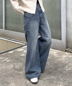 【SALE／30%OFF】COLONY 2139 【PIKO企画 / ウエスト調整可能】ダブルボタンフレアデニムパンツ コロニー トゥーワンスリーナイン パンツ ジーンズ・デニムパンツ ブラック【送料無料】