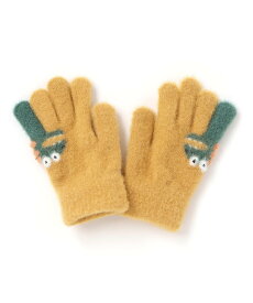 SLAP SLIP 恐竜ギョロギョロ5本指手袋 ベベ オンライン ストア ファッション雑貨 手袋 ネイビー イエロー