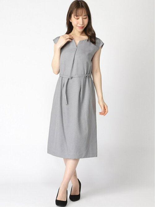 White Joola ライトモククロス ウエスト細ベルト付きタックワンピース 裏付 Rakuten Fashion 楽天ファッション 旧楽天ブランドアベニュー Ba4790