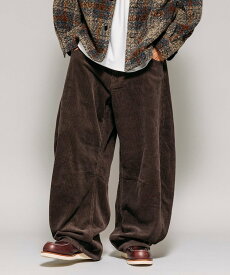 【SALE／35%OFF】FREAK'S STORE ワイドシルエット ワンウォッシュ カーブ コーデュロイパンツ 25AW フリークスストア パンツ その他のパンツ ブラック ブラウン グリーン ネイビー【送料無料】