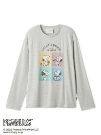 gelato pique 【PEANUTS】【HOMME】オリジナルアート ワンポイントロンT ジェラートピケ トップス カットソー・Tシャツ グレー【送料無料】
