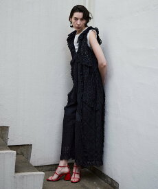 MAISON SPECIAL Lace Patch Rompers / レースパッチロンパース メゾンスペシャル オールインワン・オーバーオール オールインワン・つなぎ ホワイト ブラック【送料無料】