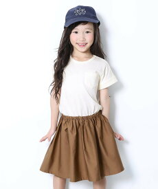 【SALE／65%OFF】devirock 半袖ドッキングワンピース デビロック 子供服 キッズ デビロック ワンピース・ドレス その他のワンピース・ドレス パープル ベージュ イエロー ピンク レッド ブラウン オレンジ